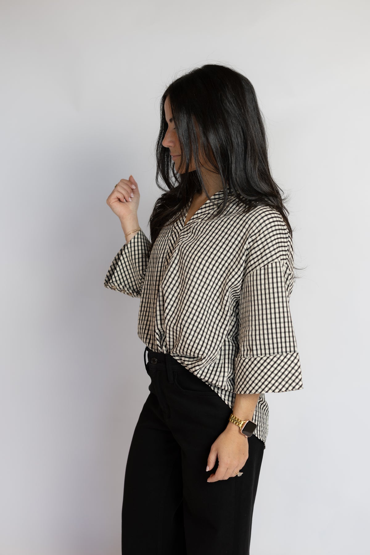 Up A Hill Gingham Blouse