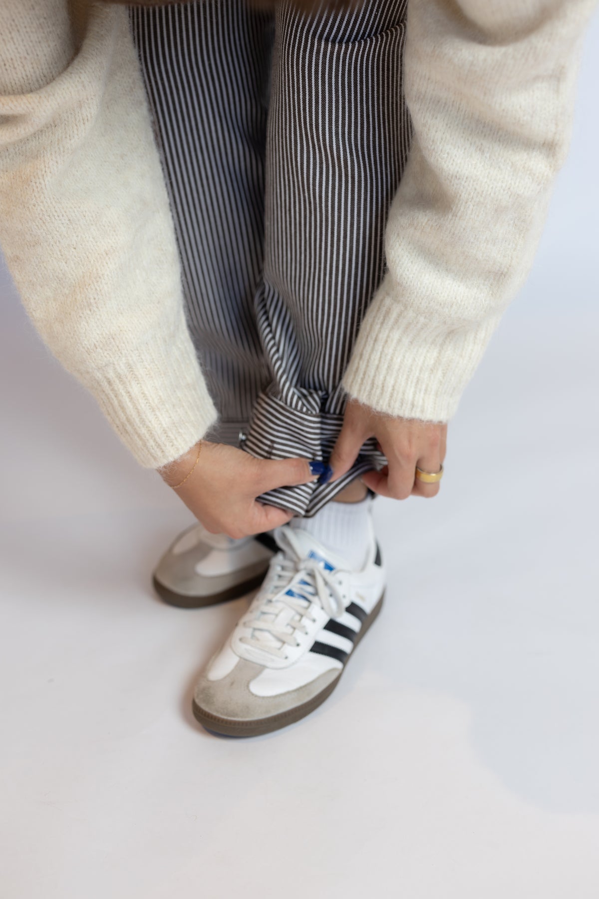 Allie Low Waist Pinstripe Pants