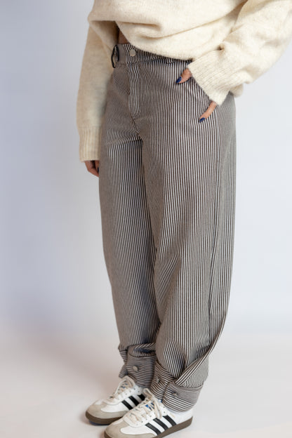 Allie Low Waist Pinstripe Pants