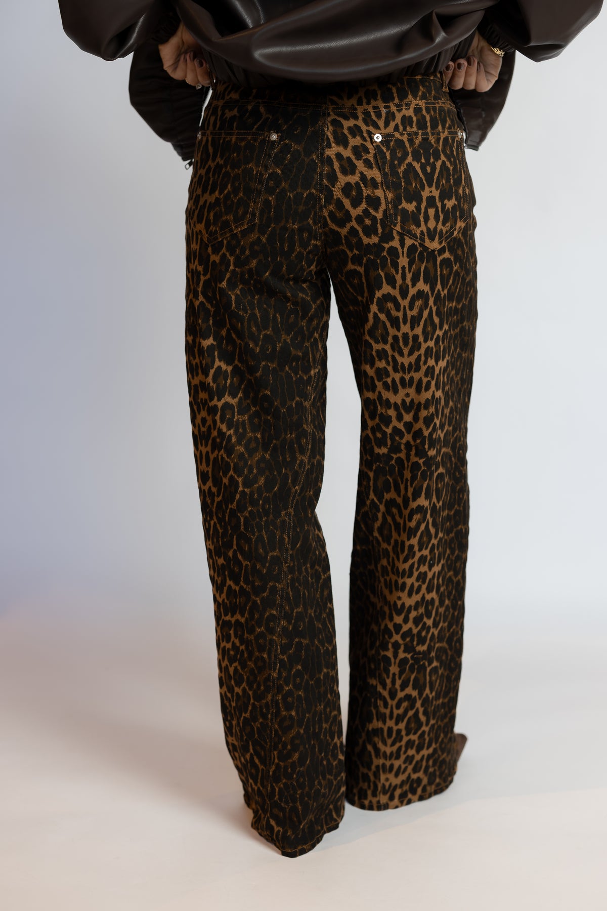 Harry Wide Leg Leopard Jeans