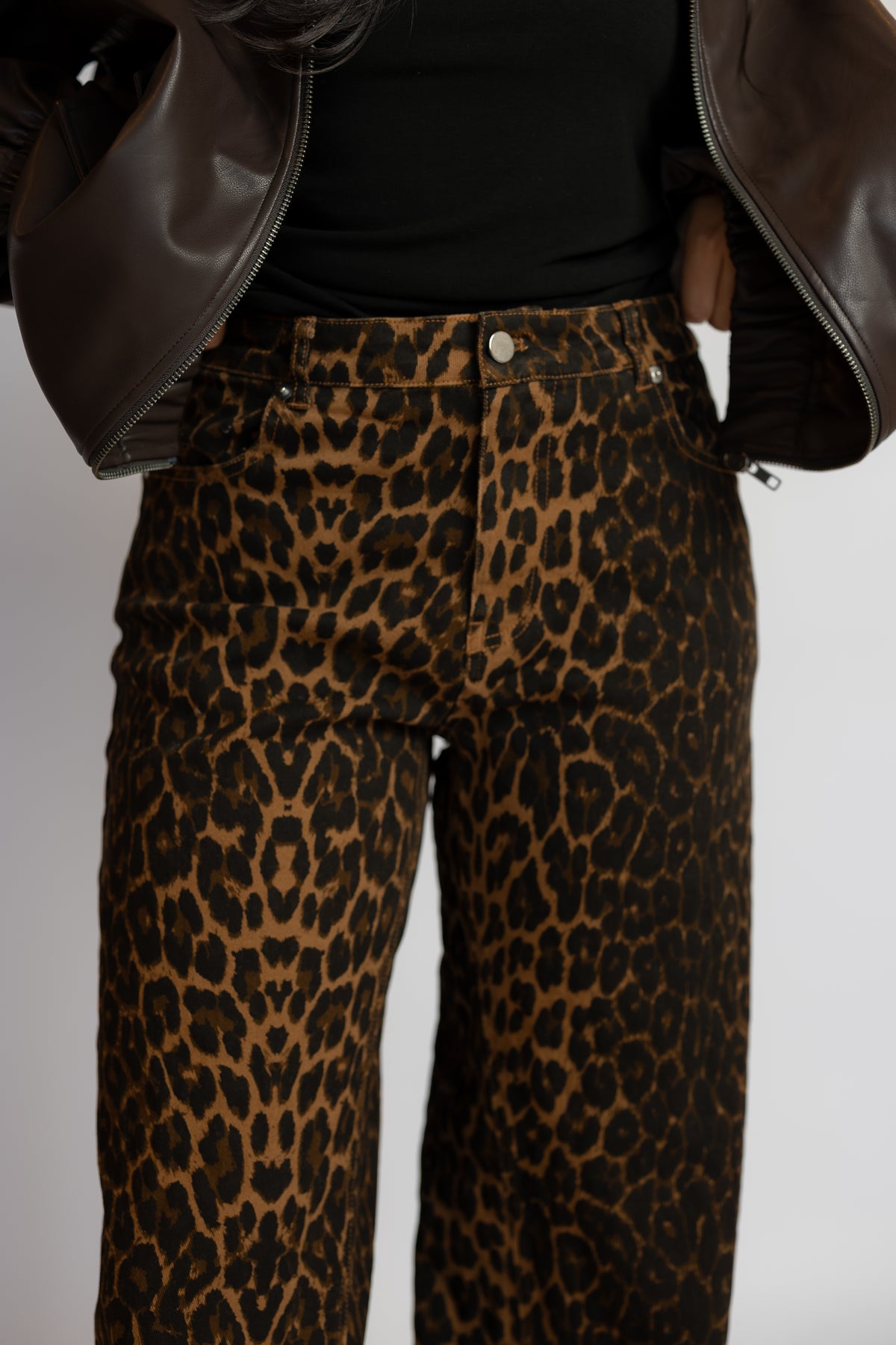 Harry Wide Leg Leopard Jeans
