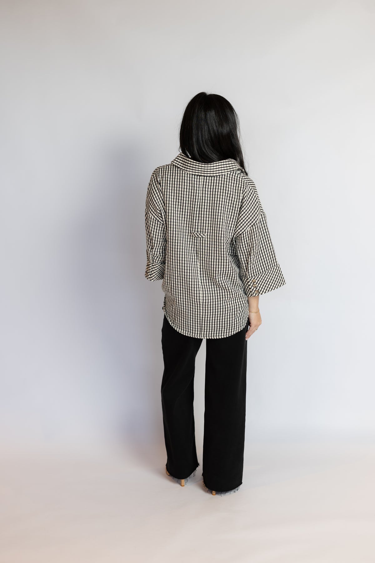 Up A Hill Gingham Blouse