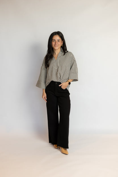 Up A Hill Gingham Blouse
