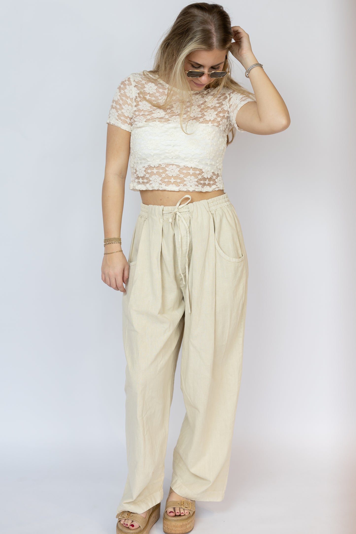 Letters Lace Tee