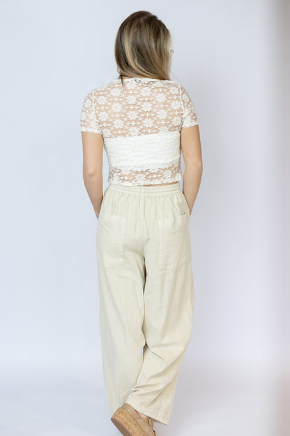 Letters Lace Tee