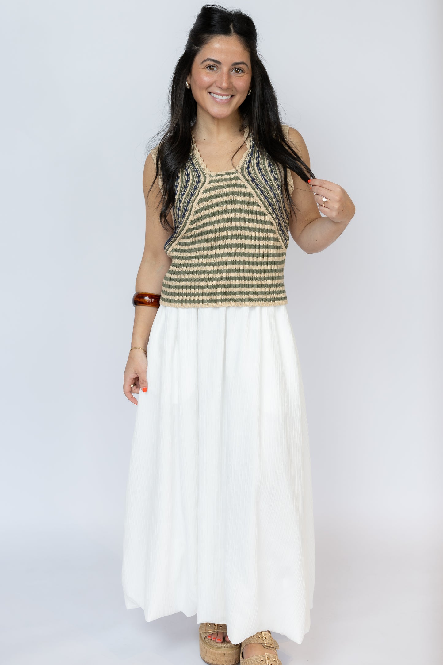 Mona Stripe Sweater Tank