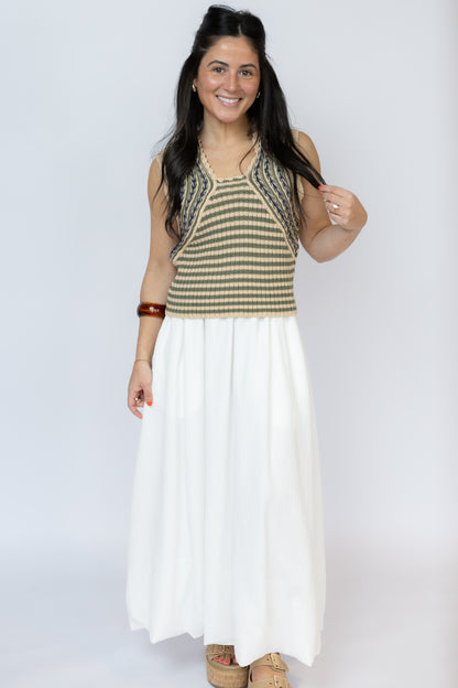 Mona Stripe Sweater Tank