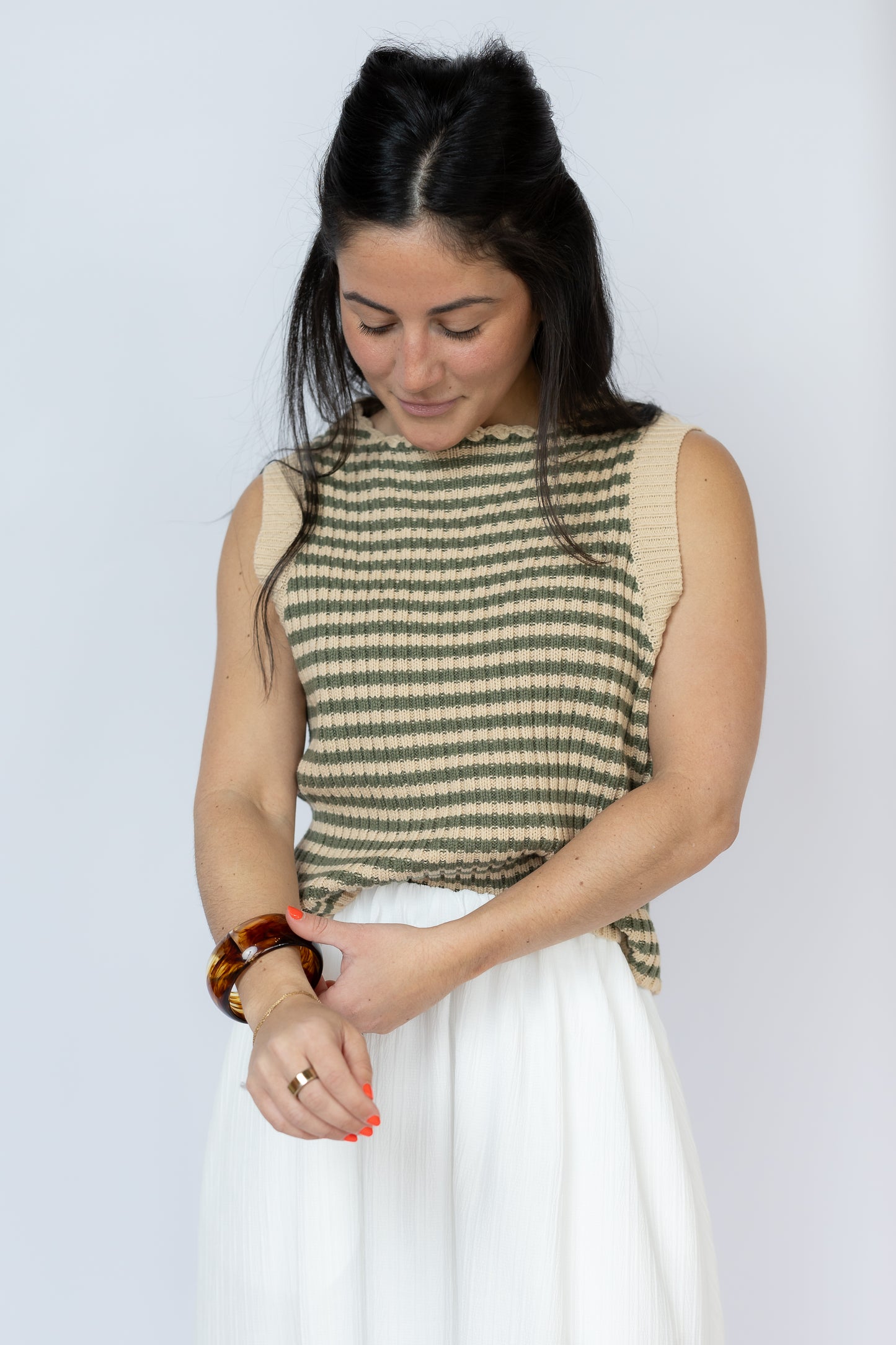 Mona Stripe Sweater Tank