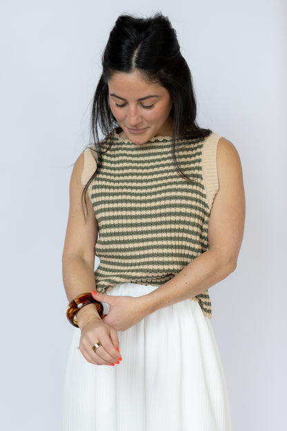 Mona Stripe Sweater Tank
