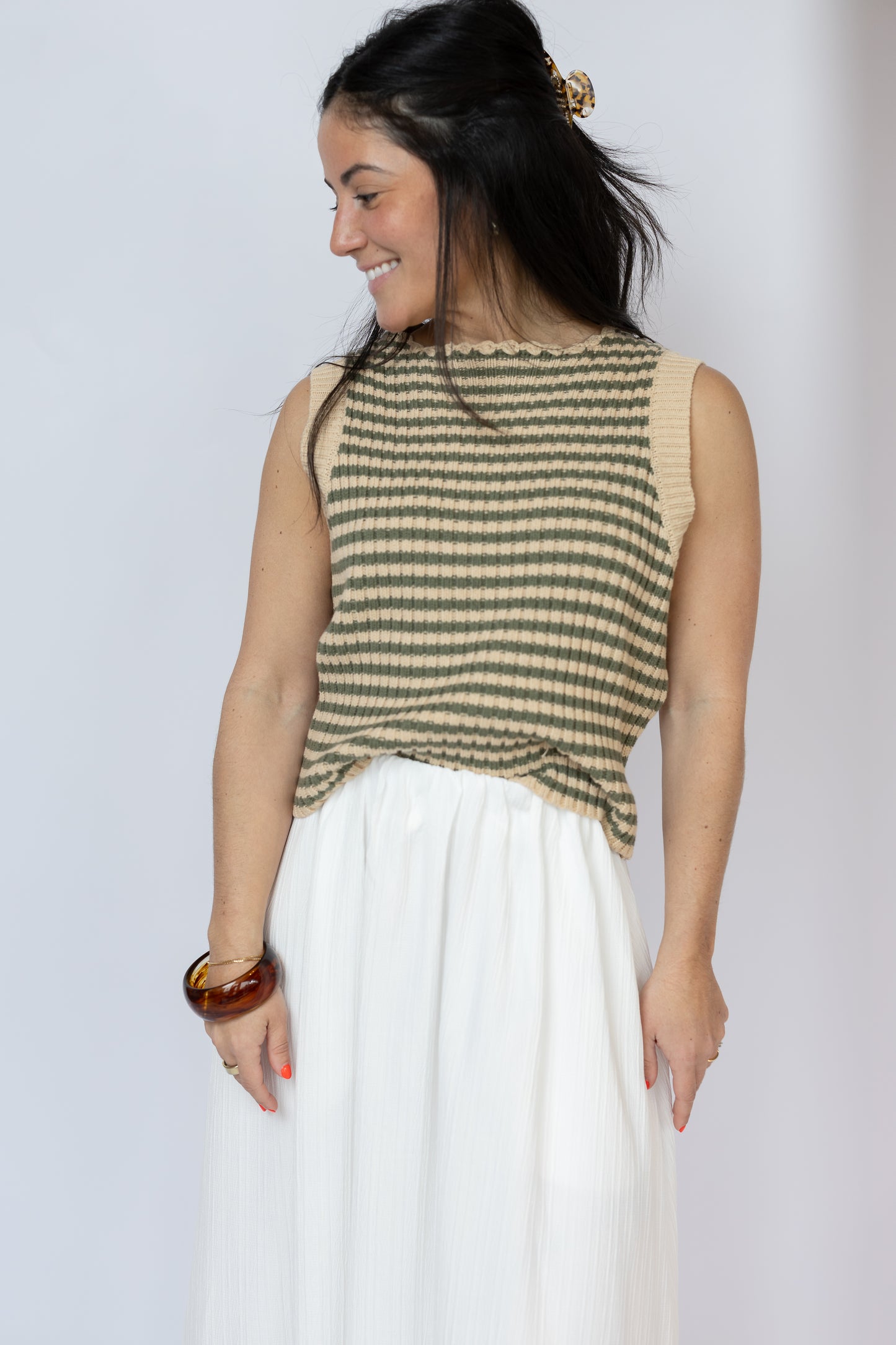 Mona Stripe Sweater Tank