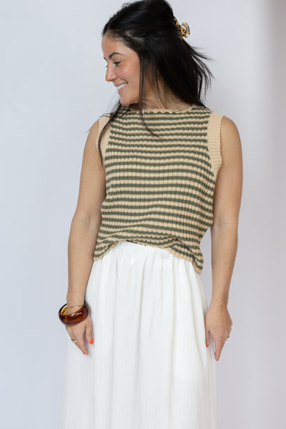 Mona Stripe Sweater Tank
