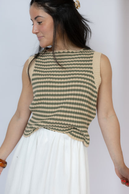 Mona Stripe Sweater Tank