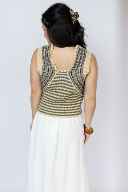 Mona Stripe Sweater Tank