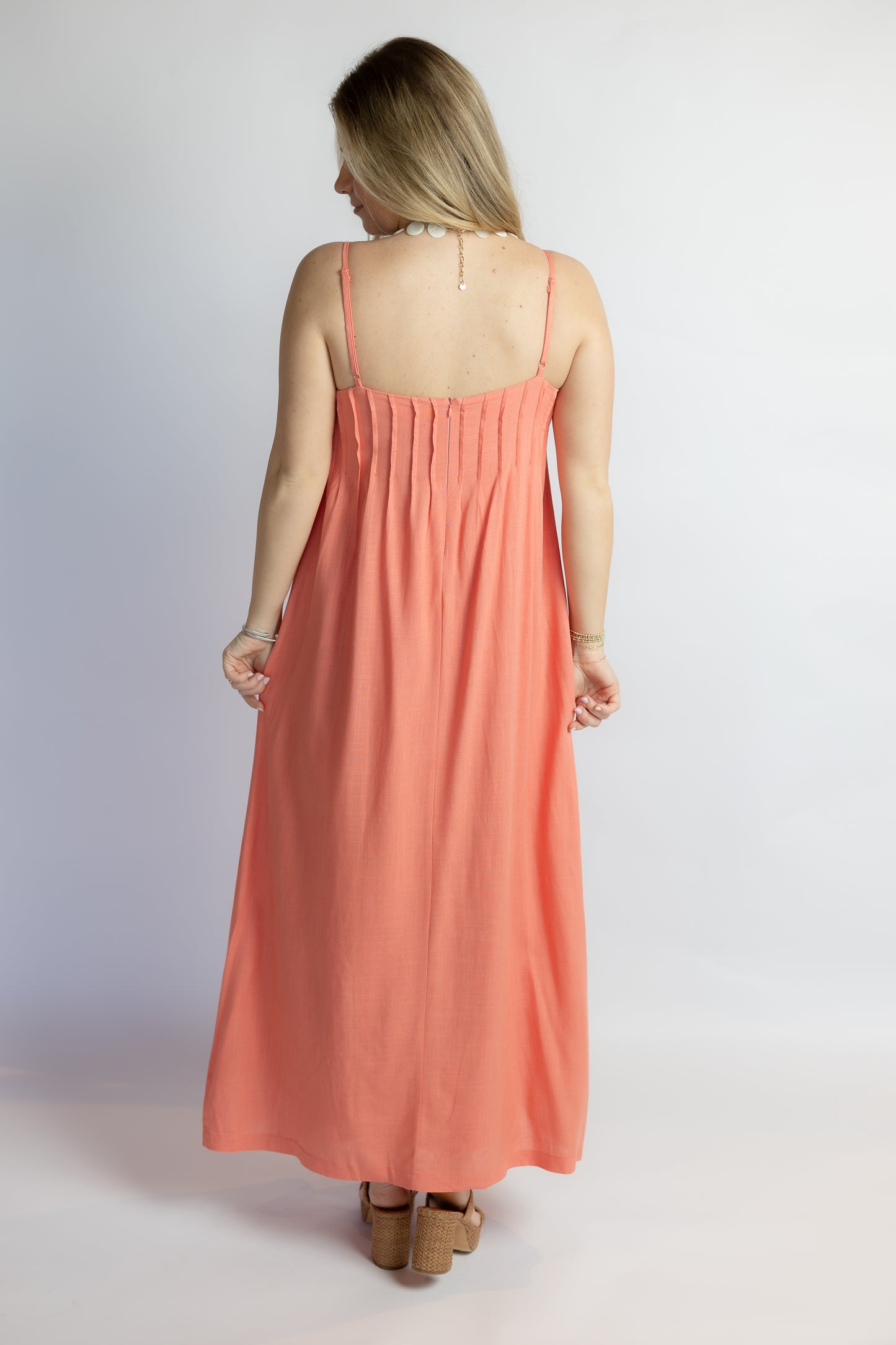 Leslie Pintuck Maxi Dress