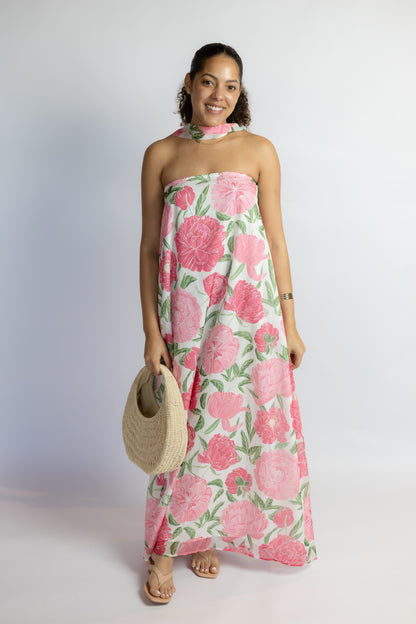 Gardenia Floral Scarf Dress
