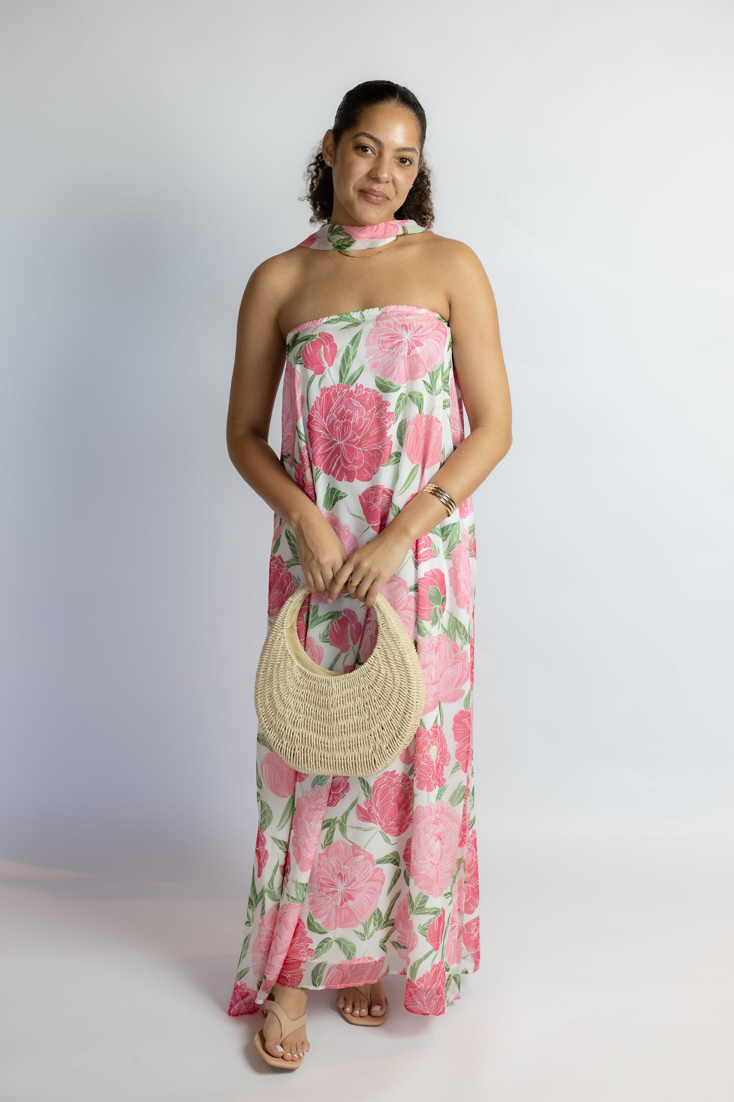 Gardenia Floral Scarf Dress
