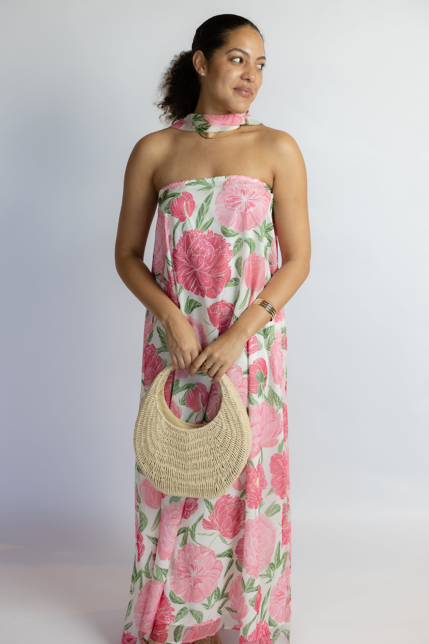 Gardenia Floral Scarf Dress