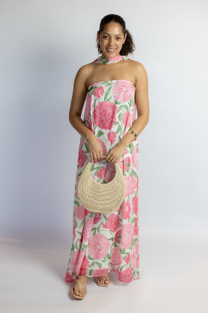 Gardenia Floral Scarf Dress