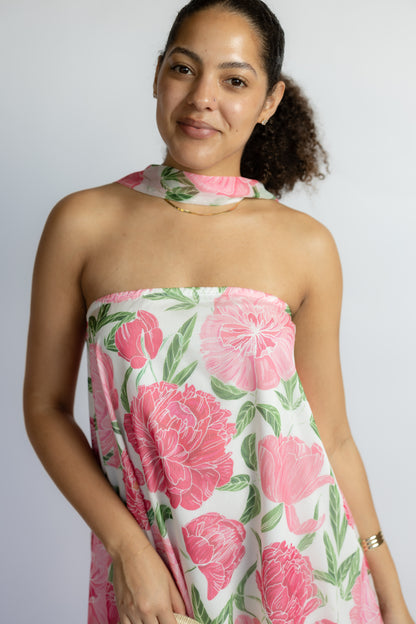 Gardenia Floral Scarf Dress