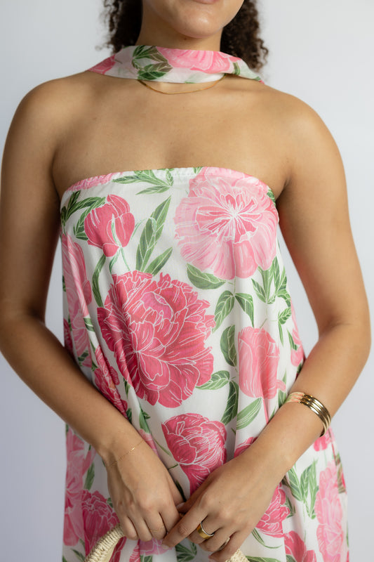 Gardenia Floral Scarf Dress