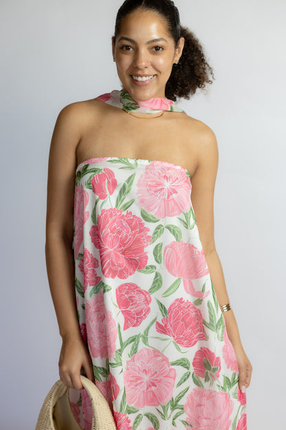 Gardenia Floral Scarf Dress