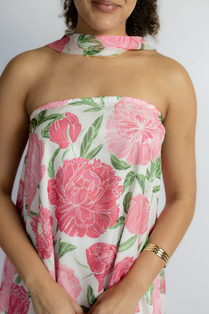 Gardenia Floral Scarf Dress