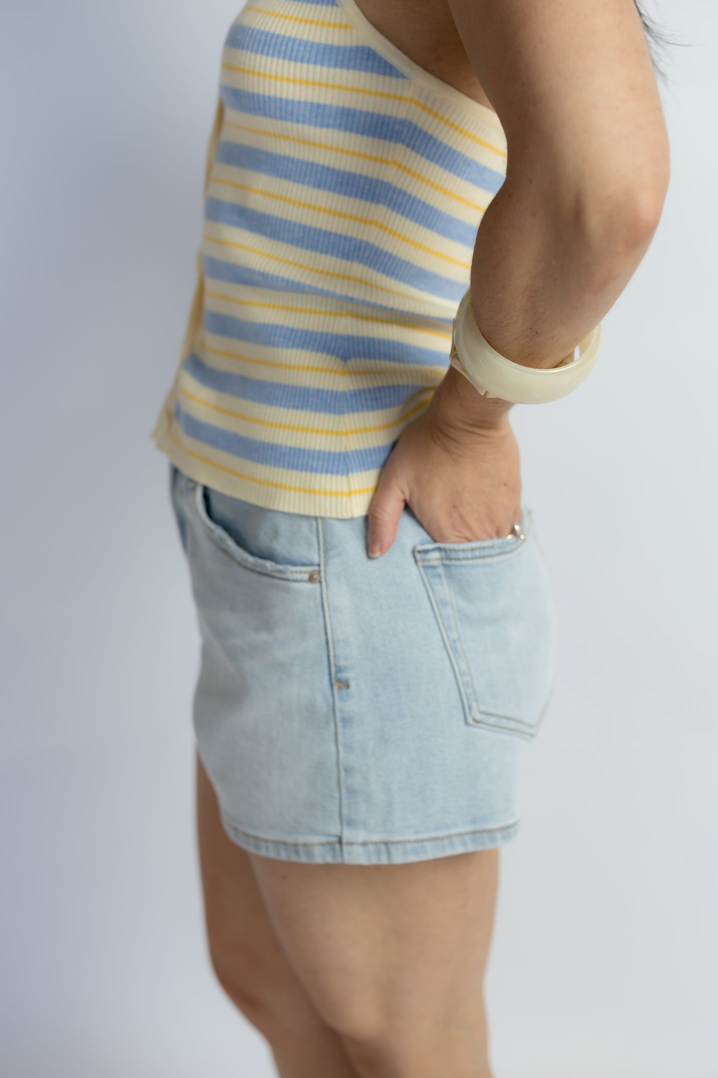 Camila High Rise A Line Short Etherea