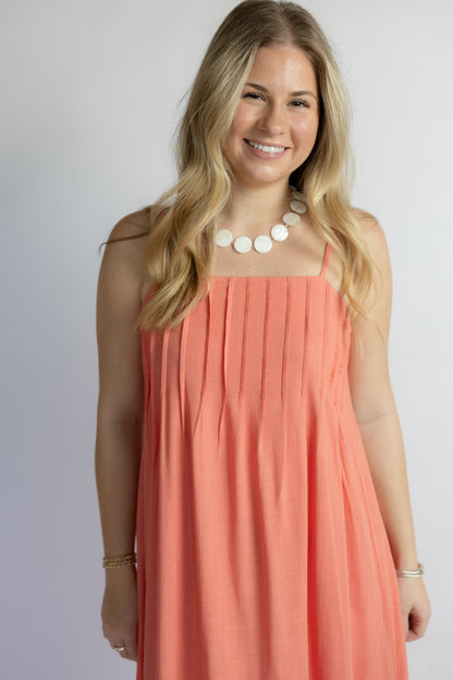 Leslie Pintuck Maxi Dress