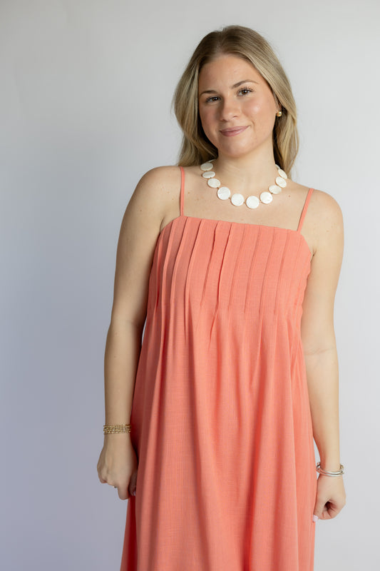 Leslie Pintuck Maxi Dress