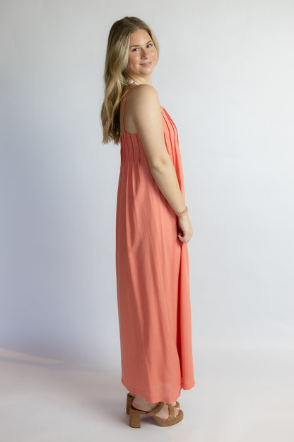Leslie Pintuck Maxi Dress