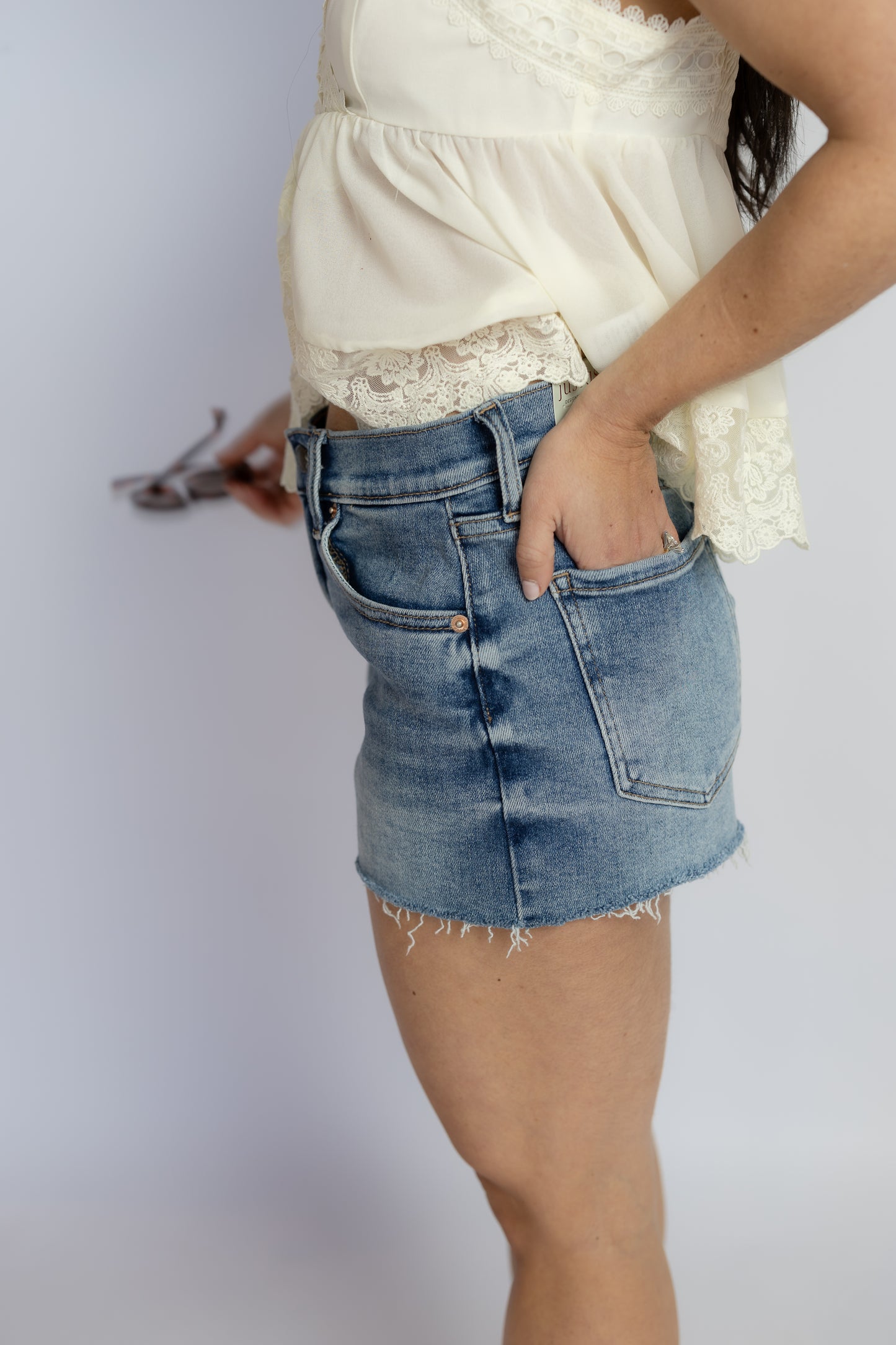 Coming True Stretch Denim Short