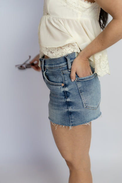 Coming True Stretch Denim Short