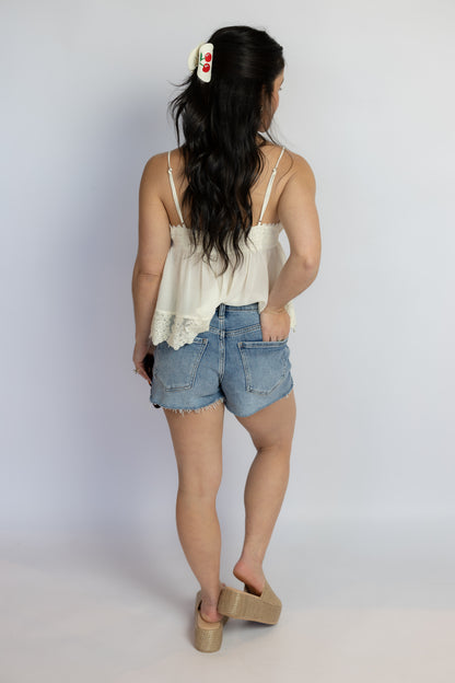 Coming True Stretch Denim Short