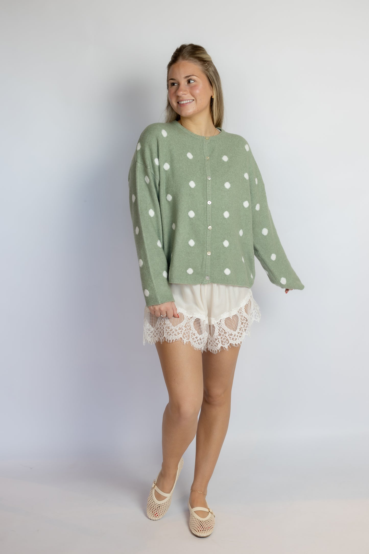 By My Side Polka Dot Cardigan