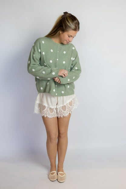 By My Side Polka Dot Cardigan
