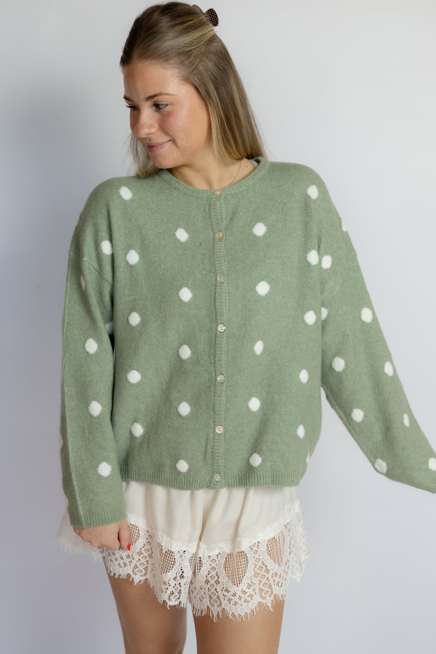 By My Side Polka Dot Cardigan