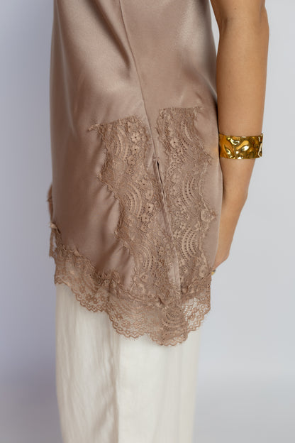 All Natural Lace Tunic Top
