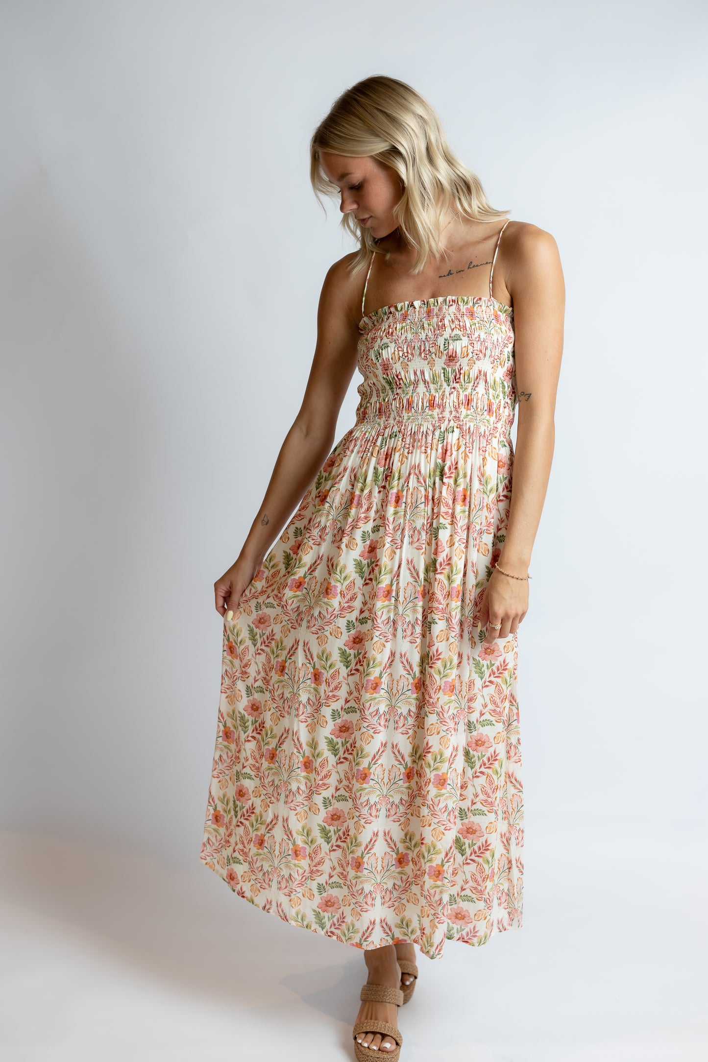 Cornelia Ami Floral Midi Dress Multi