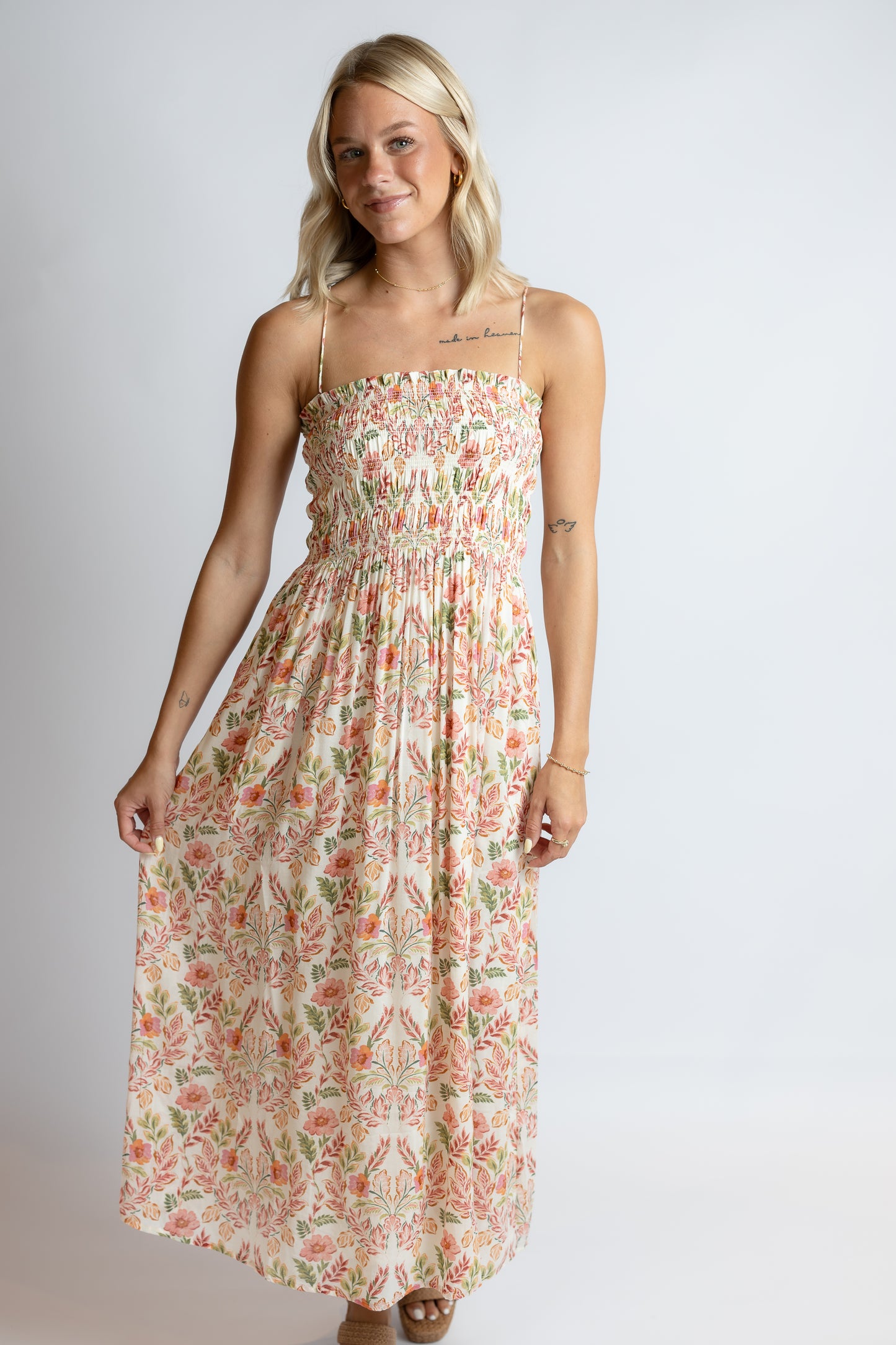 Cornelia Ami Floral Midi Dress Multi