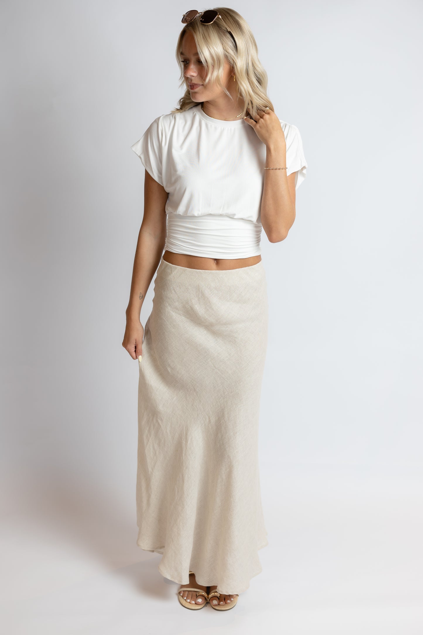 Sophie Cinched Ribbed Tee