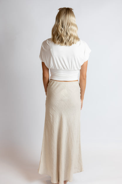 Nadia Linen Maxi Skirt