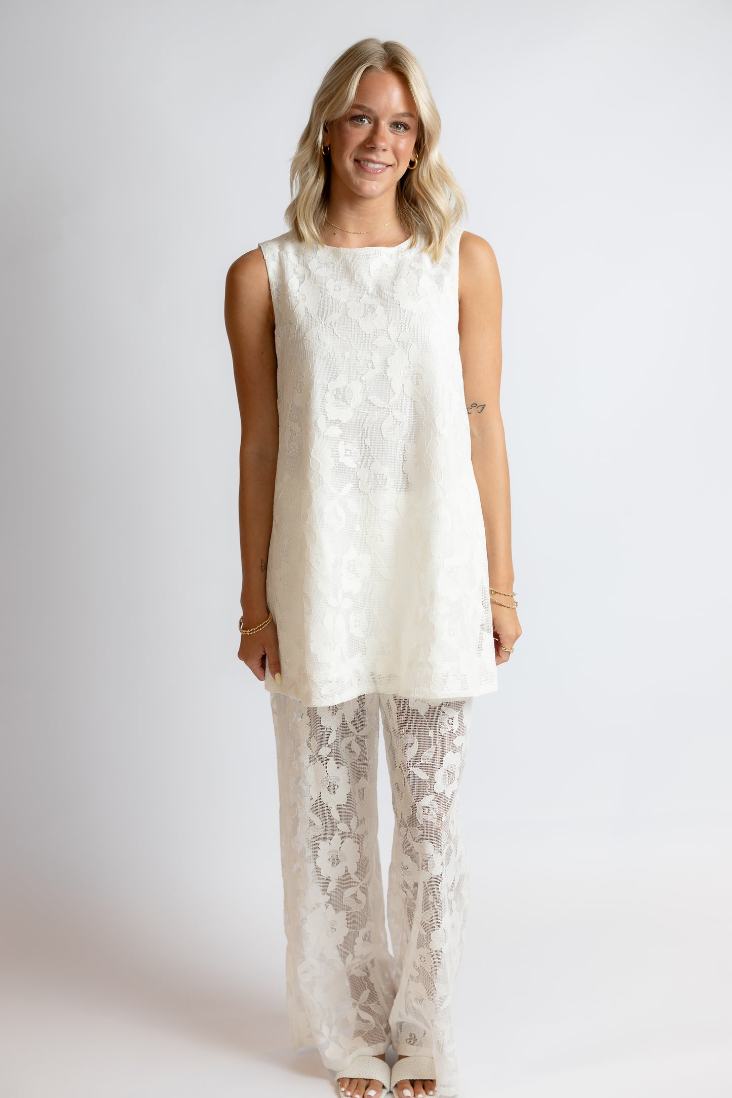 Swept Away Lace Tunic & Pants Set