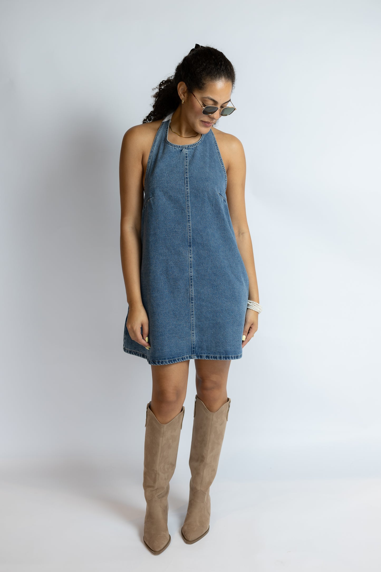 No New Friends Denim Dress