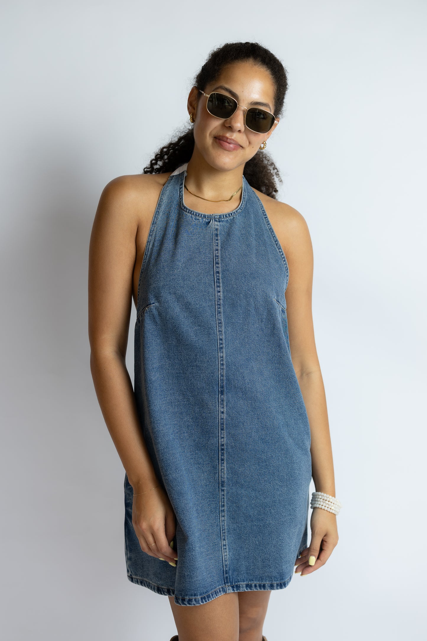 No New Friends Denim Dress