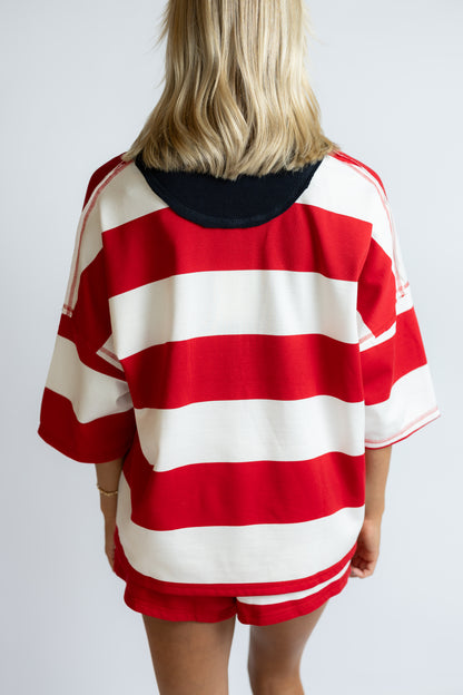Farrah Striped Varsity Set