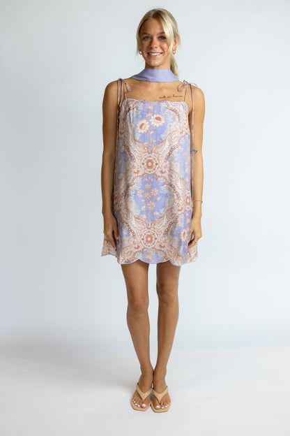 Delaney Scalloped Mini Dress