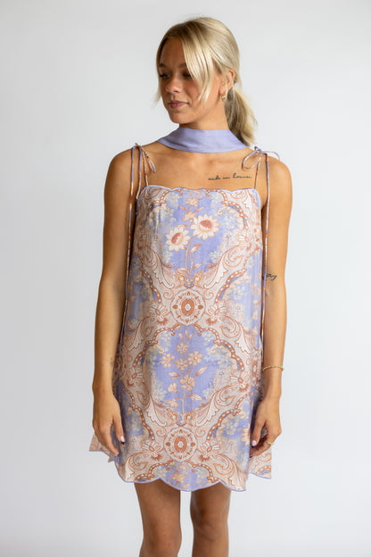 Delaney Scalloped Mini Dress