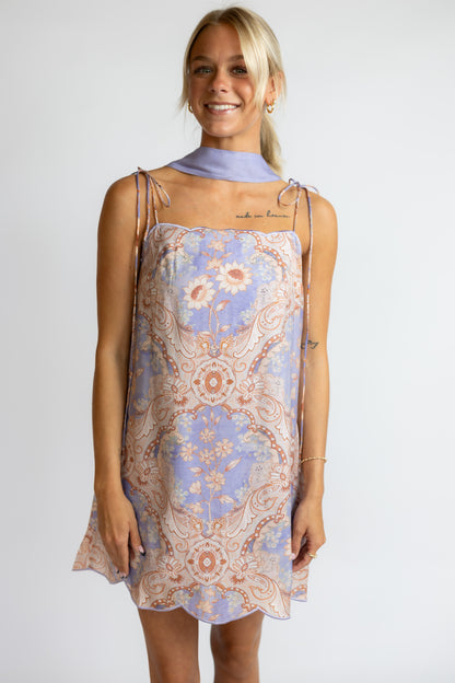 Delaney Scalloped Mini Dress
