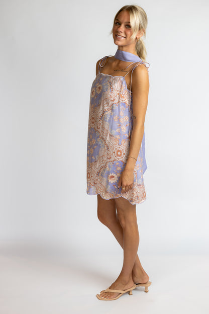 Delaney Scalloped Mini Dress