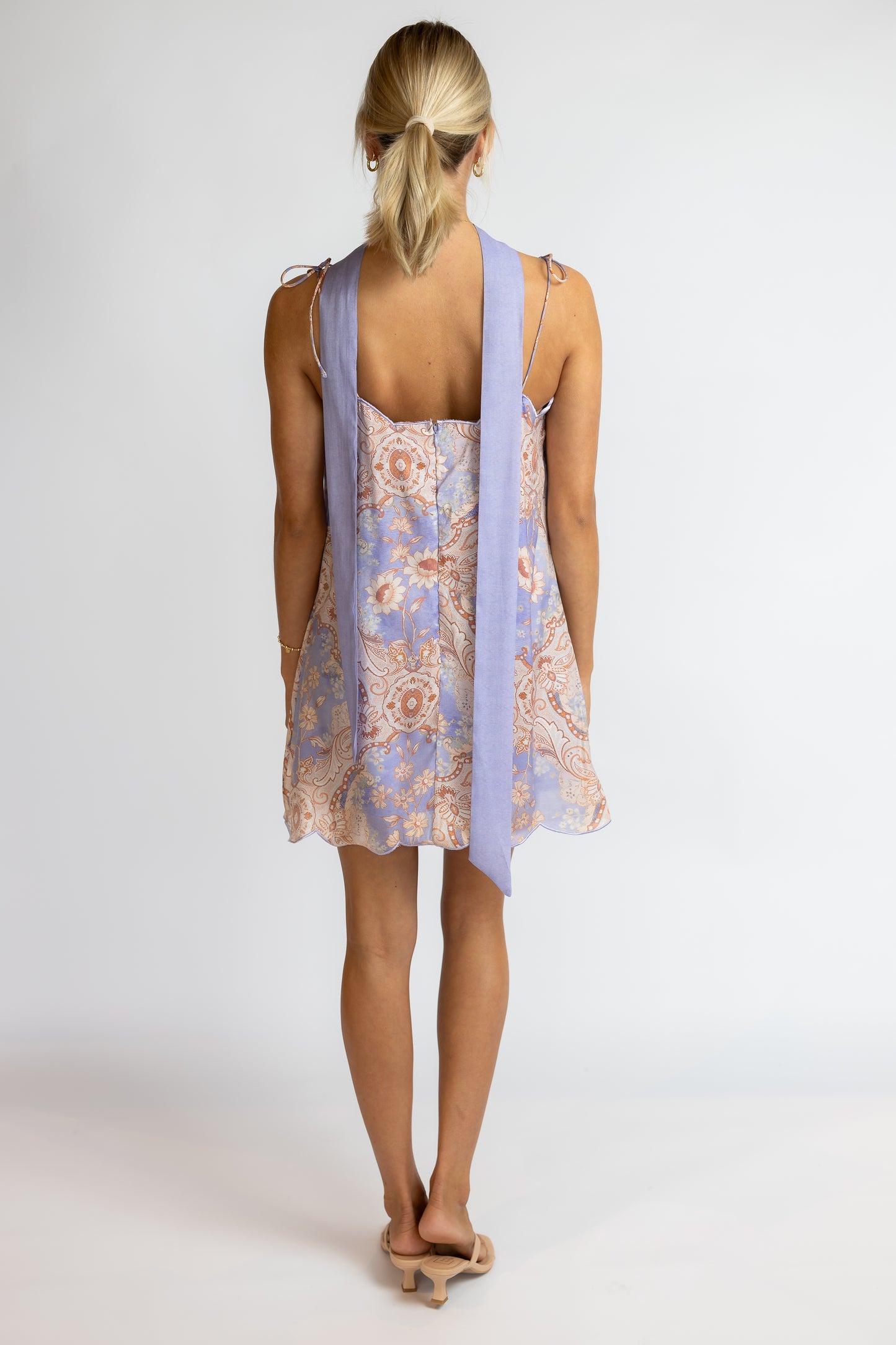 Delaney Scalloped Mini Dress